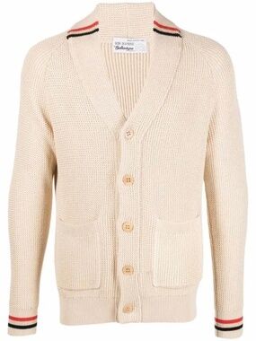 BALLANTYNE Raw Diamond 100% Cotton Shawl Collar Cardigan - 52/XL